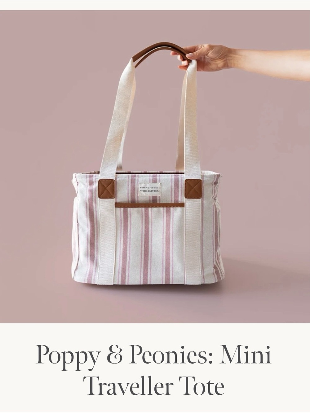 Jilly Box X Poppy and Peonies Mini Traveller Tote